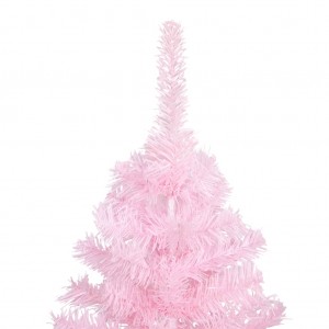 Árvore de Natal artificial com suporte 150 cm PVC rosa H