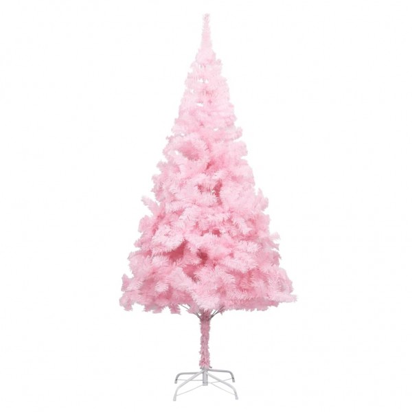 Árvore de Natal artificial com suporte PVC rosa 210 cm D