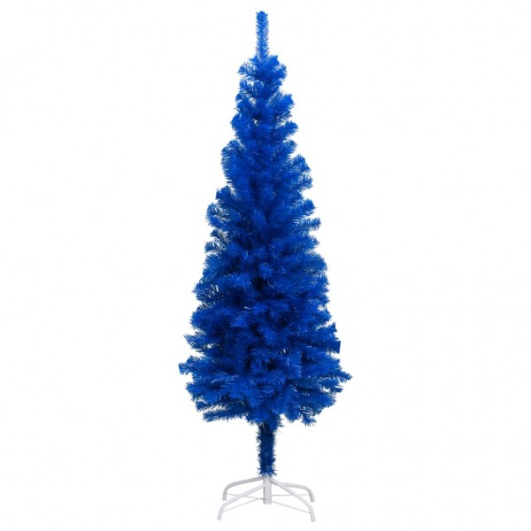 Árbol de Navidad artificial con soporte PVC azul 150 cm D