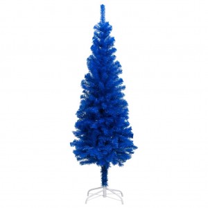 Árvore de Natal artificial com suporte em PVC azul 180 cm D