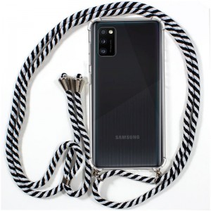 Carcasa COOL para Samsung A415 Galaxy A41 Cordón Blanco-Negro D
