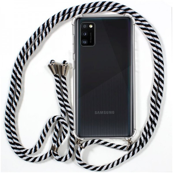 Carcaça COOL para Samsung A415 Galaxy A41 White-Black Cord D