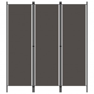 Biombo divisor de 3 paneles gris antracita 150x180 cm D