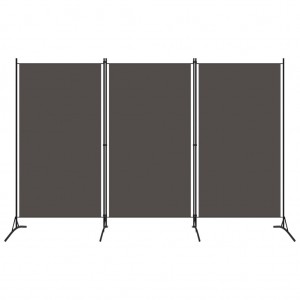 Biombo divisor de 3 paneles gris antracita 260x180 cm D
