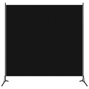 Biombo divisor de 1 panel negro 175x180 cm D