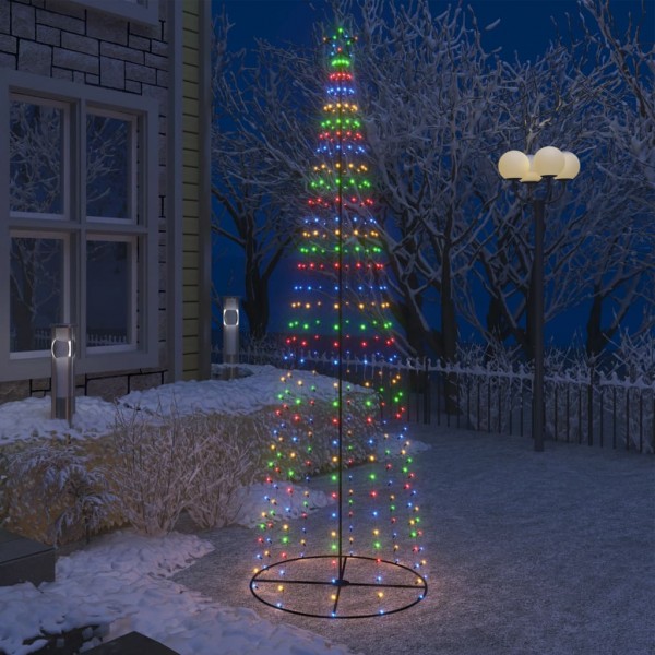 Árvore de Natal em forma de cone 330 LEDs de cores 100x300 cm D