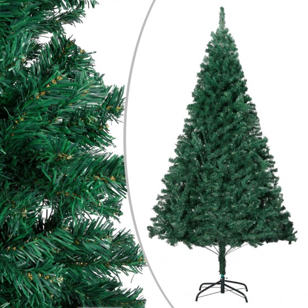 Árbol de Navidad artificial con ramas gruesas PVC verde 210 cm D