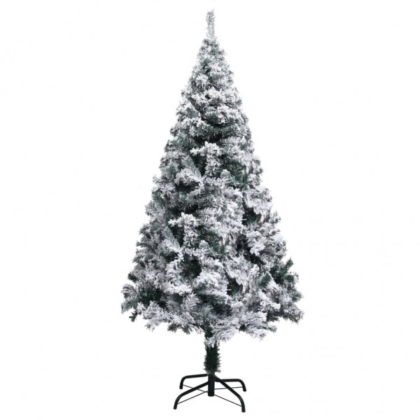 Árbol de Navidad artificial verde con nieve 150 cm D