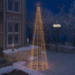 Árbol de Navidad forma de cono 400 LED blanco cálido 100x360 cm D