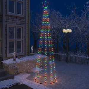 Árvore de Natal cónica 400 LEDs de cores 100x360 cm D