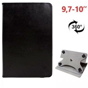 Funda COOL Ebook / Tablet 9.7 - 10.3 pulg Liso Negro Giratoria (Panorámica) D