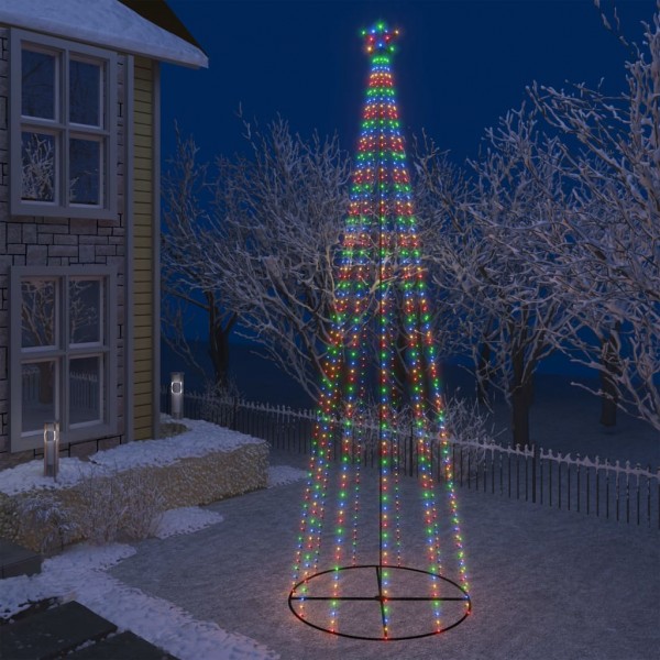 Árbol de Navidad cónico 752 LEDs de colores 160x500 cm D