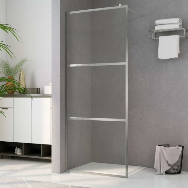 Mampara de ducha accesible vidrio ESG claro 80x195 cm D