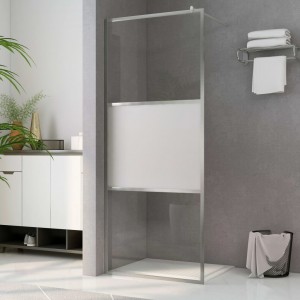 Mampara de ducha accesible vidrio ESG medio esmerilado 90x195cm D