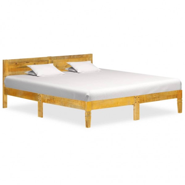 Estrutura de cama de madeira maciça de mangue 140 cm D