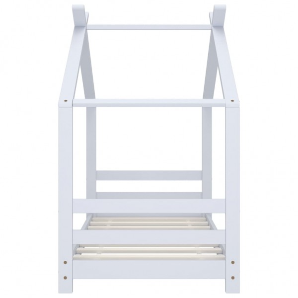 Estructura de cama infantil madera maciza pino blanco 70x140 cm M 3