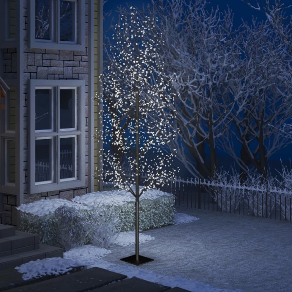 Árvore de Natal 1200 LEDs branco frio flores de cerejeira 400 cm D