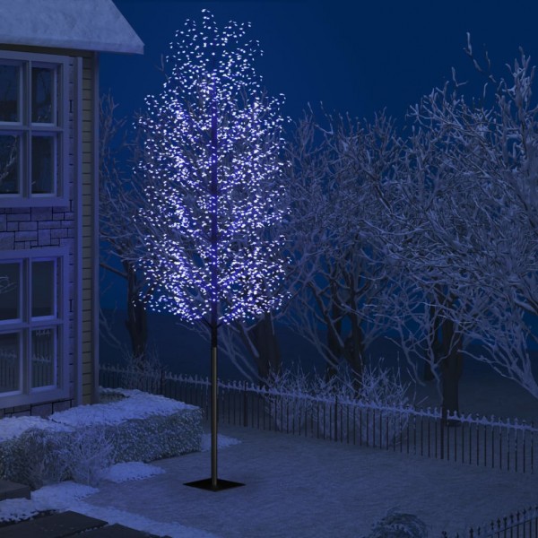 Árvore de Natal 2000 LED luz azul fria flores de cerejeira 500 cm D