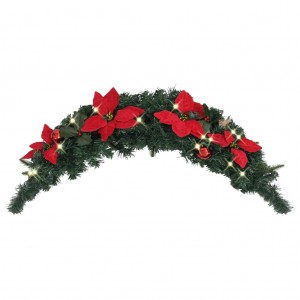 Arco de Navidad con luces LED verde 90 cm PVC D