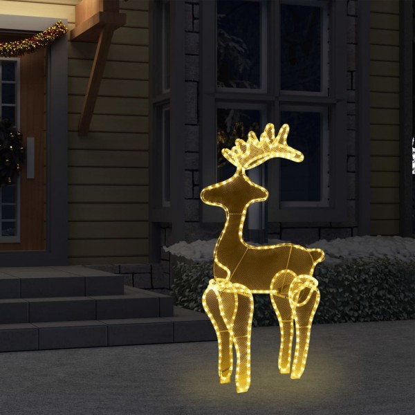 Reno decorativo navideño con malla 306 LED 60x24x89 cm D