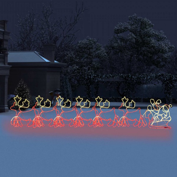 Adorno luces de Navidad 6 renos y trineo XXL 2160 LEDs 7 m D