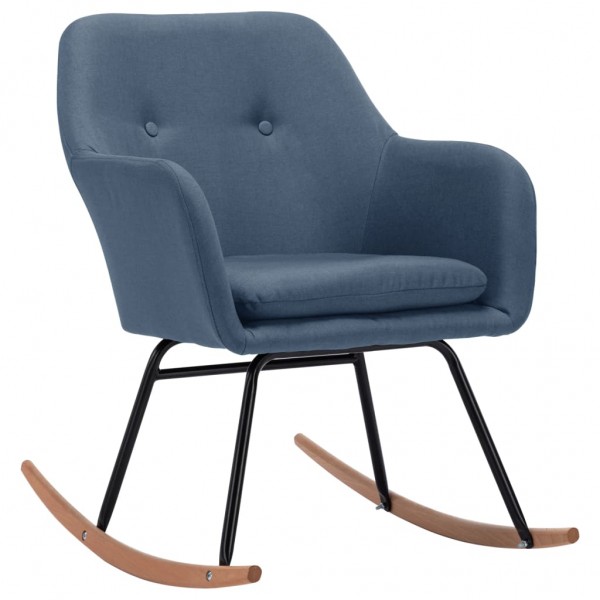 Cadeira de balanço de tecido azul D
