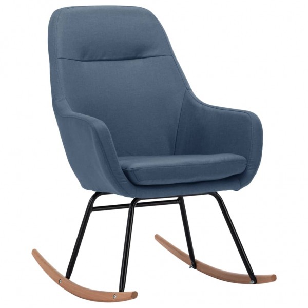 Cadeira de balanço de tecido azul D