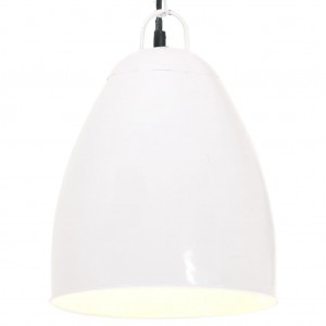 Lâmpada pendente industrial redonda 25 W branco 32 cm E27 D