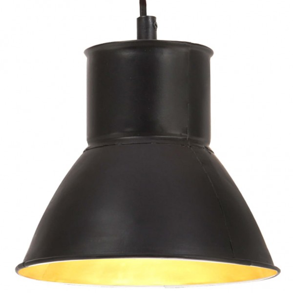Lámpara colgante redonda negra 25 W 17 cm E27 D