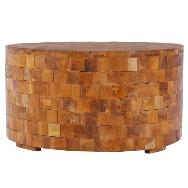 Mesa de centro de madera maciza de teca 60x60x35 cm D