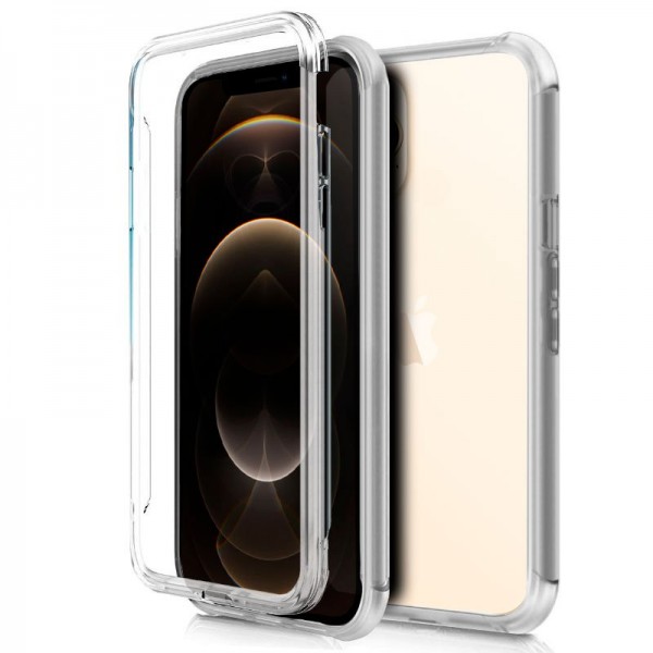 Fundação COOL Silicone 3D para iPhone 12 Pro Max (Border Transparent + Trasera) D
