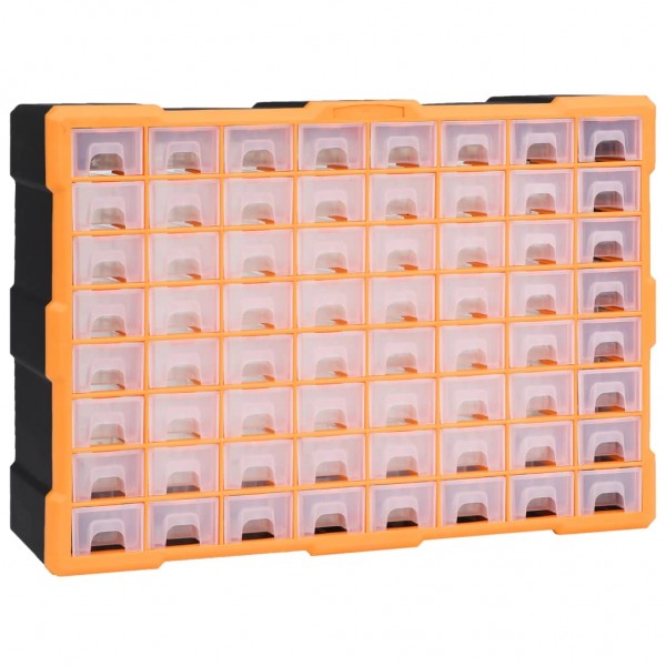 Organizador multicajones com 64 caixas 52x16x37.5 cm D