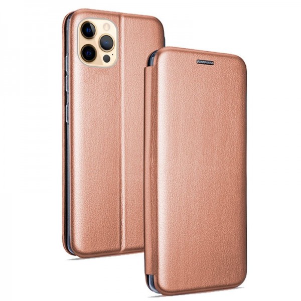 Fundação COOL Flip Cover para iPhone 12 Pro Max Elegância Rose Gold D