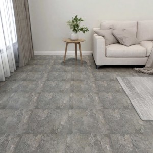 Lamas para suelo autoadhesivas 55 piezas PVC 5.11 m² gris D