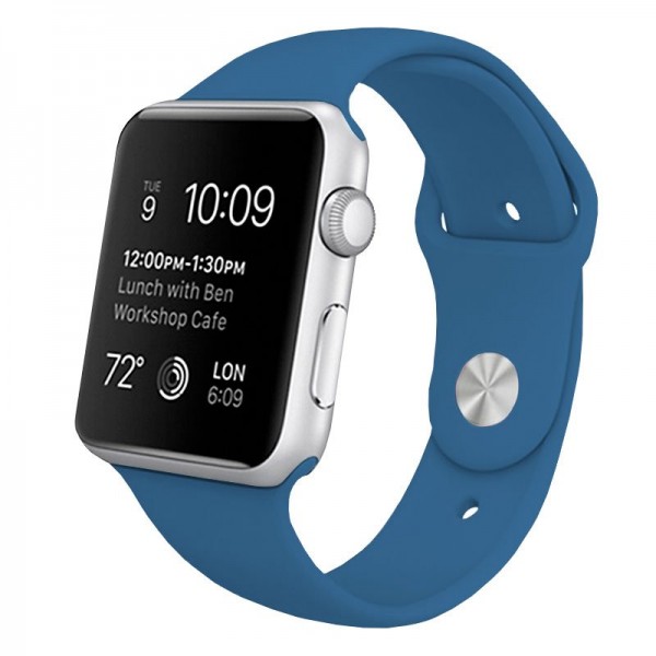 Correa Apple Watch Series 1 / 2 / 3 / 4 / 5 / 6 / SE (42 / 44 mm) Goma Azul D
