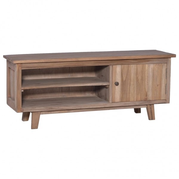 Mueble para TV madera maciza de teca 100x30x40 cm D