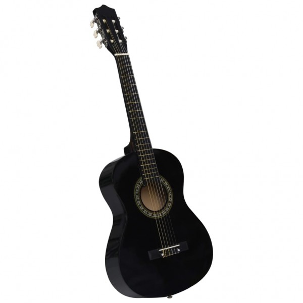 Guitarra clássica para crianças e principiantes preto 1/2 34 D