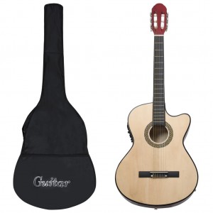 Conjunto de guitarra ocidental 12 pcs com equalizador e 6 cordas D