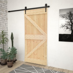 Puerta de madera maciza de pino  90x210 cm D