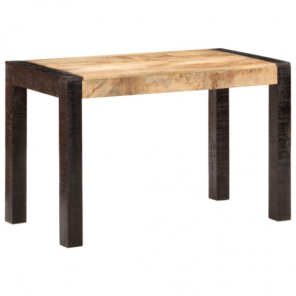 Mesa de comedor madera maciza de mango rugosa 120x60x76 cm D