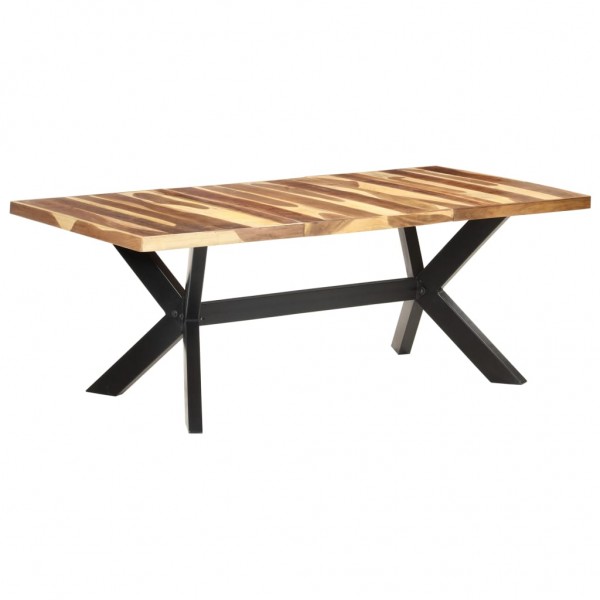 Mesa de comedor madera maciza con acabado miel 200x100x75 cm D