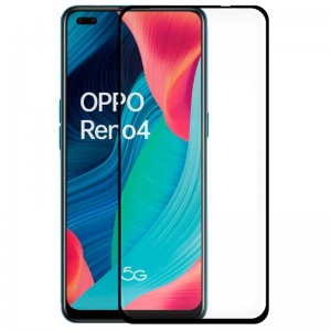 Protetor de cristal temperado COOL para Oppo Reno 4 (FULL 3D Negro) D