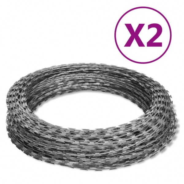 Helical Otan Concertina Wire 2 UDS galvanizou aço 60 m D