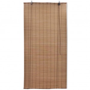 Estores de rolo bambu 2 pcs 120 x 220 cm H