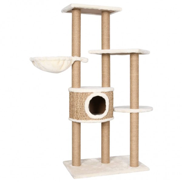 Árbol para gatos con poste rascador 126 cm hierba marina M 2