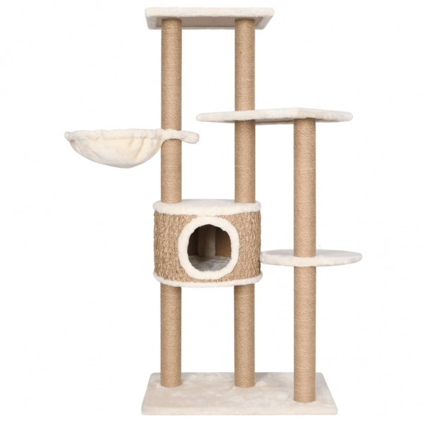 Árbol para gatos con poste rascador 126 cm hierba marina M 4