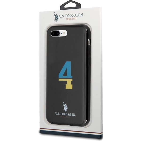 Carcasa iPhone 6 Plus / IPhone 7 Plus / 8 Plus Licencia Polo Ralph Lauren Cuatro Negro D
