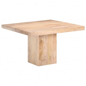 Mesa de comedor de madera maciza de mango 120x120x77 cm D