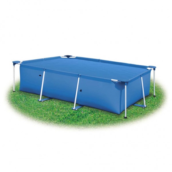 Cubierta de piscina rectangular PE azul 500x300 cm D