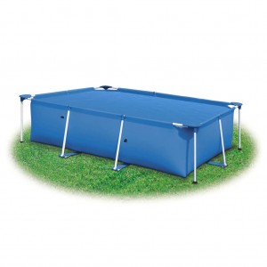 Cubierta de piscina rectangular PE azul 600x400 cm D